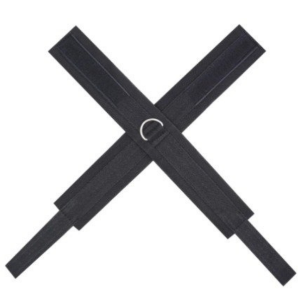Algemas Dupla Cruzadas Com Argola e Fecho em Velcro Fetiche - Image 3