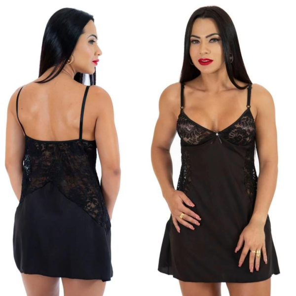 Camisola Charmosa na cor Preta - Pimenta Sexy