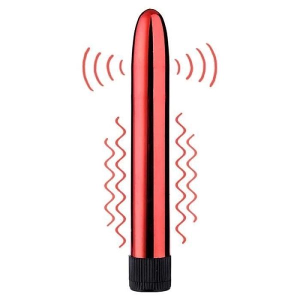 Vibrador personal metalizado 17,5x2,7CM. Cores Variadas - Image 7