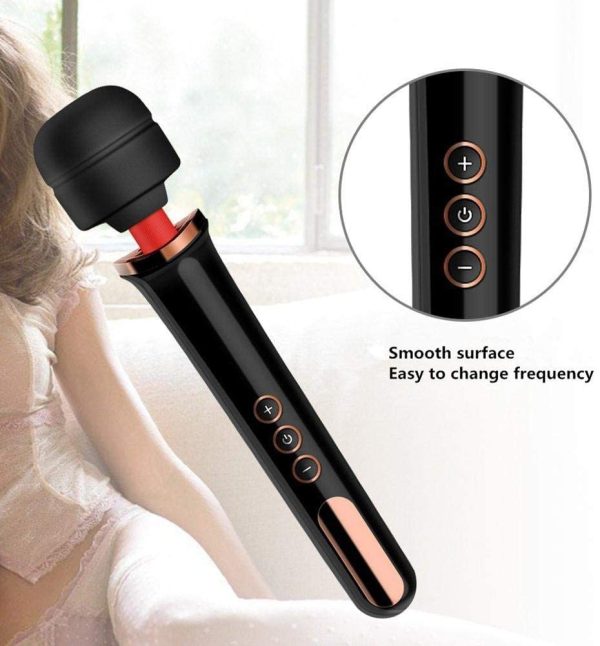 Super Massageador Varinha Mágica Black Luxury Recarregavel - Image 2