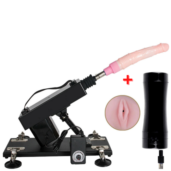 Maquina de Sexo com Controle Multivelocidade  Prótese + Masturbador