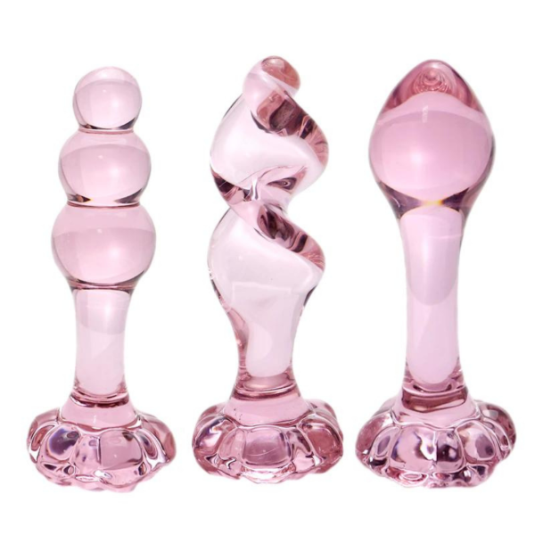 Plug Anal de Vidro Cristal Em Espiral Unisex na cor Rosa - Image 6