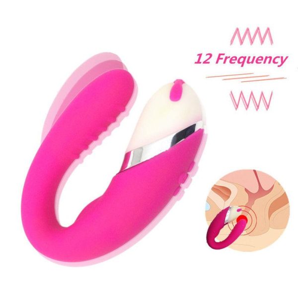 Vibrador para casal com estimulador clitoriano 12 modos de vibração - Image 3