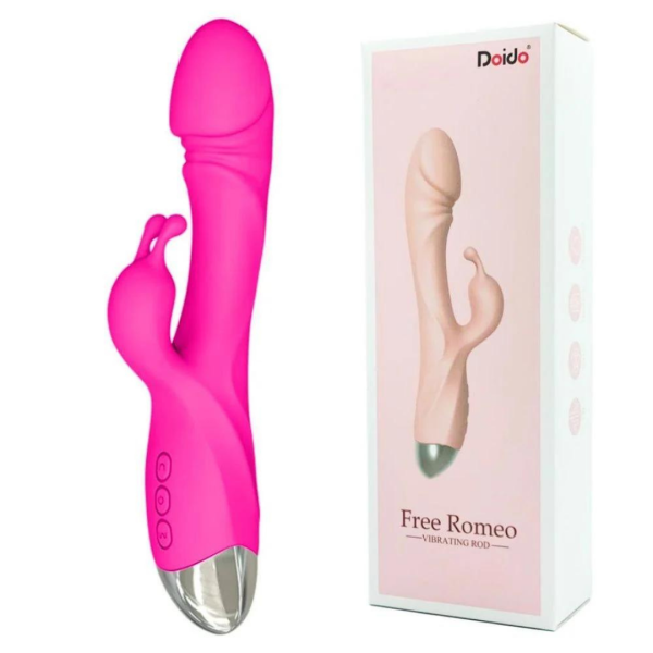 Vibrador Ponto G com Estimulador de Clitóris toque aveludado - Image 6