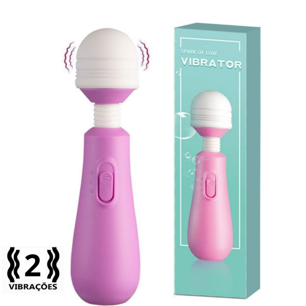 Massageador Corporal com Cabeça Flexível e 2 Modos de Vibração