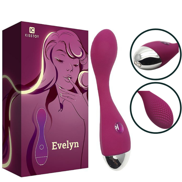 Massageador de Ponto G Recarregavel - Evelyn - Kisstoy