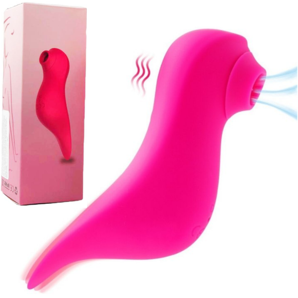 Vibrador com Estimulador de Clitóris + Língua Mágica