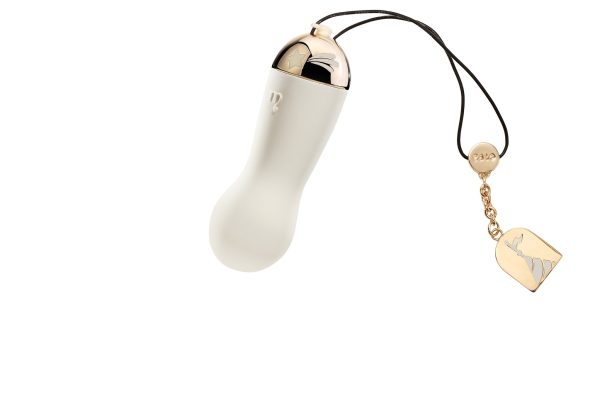 Vibrador Bullet ZALO Baby Star Branco Com Detalhes Foleado a Ouro 8 Velocidades - Image 3