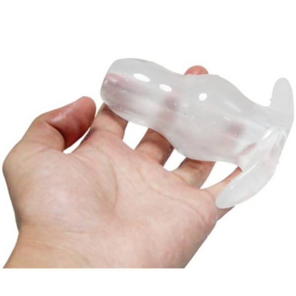 Plug anal transparente com Tunel feito em Silicone