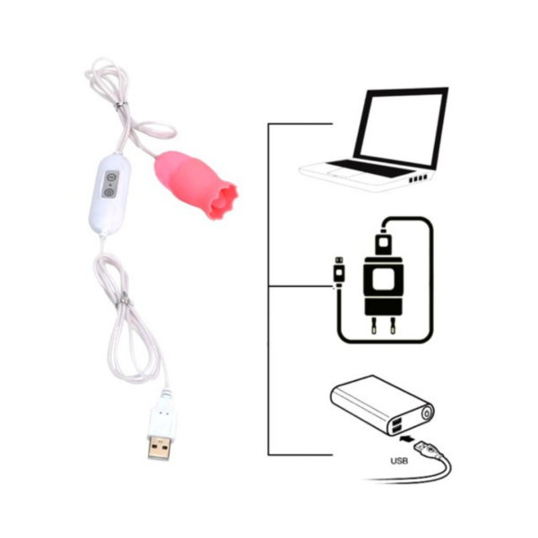 Vibrador Cápsula com estimulador língua mágica Recarregavel - Image 5