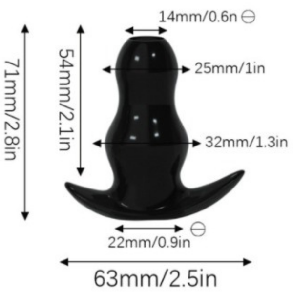 Plug anal transparente com Tunel feito em Silicone - Image 2