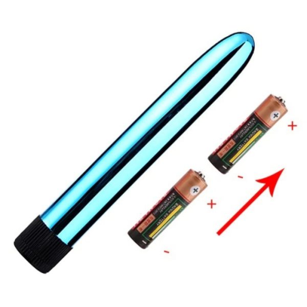 Vibrador personal metalizado 17,5x2,7CM. Cores Variadas - Image 4