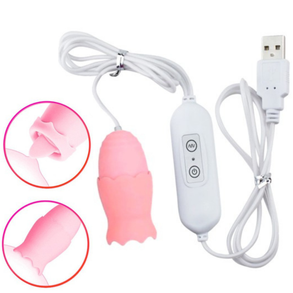 Vibrador Cápsula com estimulador língua mágica Recarregavel