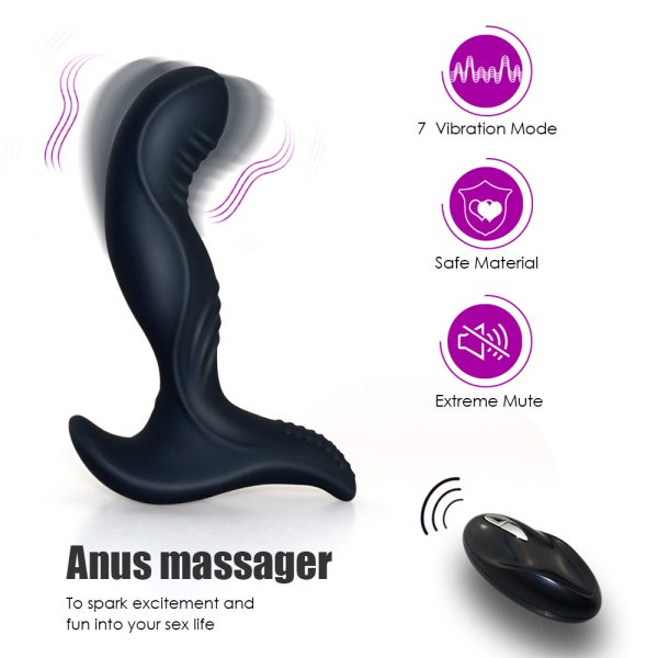 Massageador de Próstata Recarregável Wireless Escalonado com 7 Modos de Vibração - Image 2