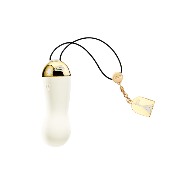Vibrador Bullet ZALO Baby Star Branco Com Detalhes Foleado a Ouro 8 Velocidades - Image 2