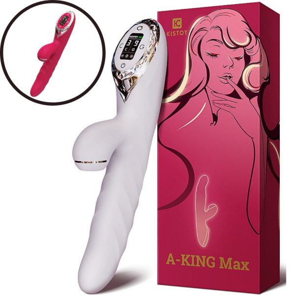 Vibrador de Ponto G e Clitóris com Pulsação - King Max - Kisstoy