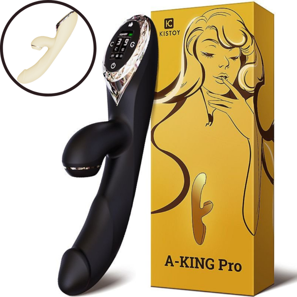 Vibrador de Ponto G e Clitóris com Pulsação - A-KING PRO - Kisstoy