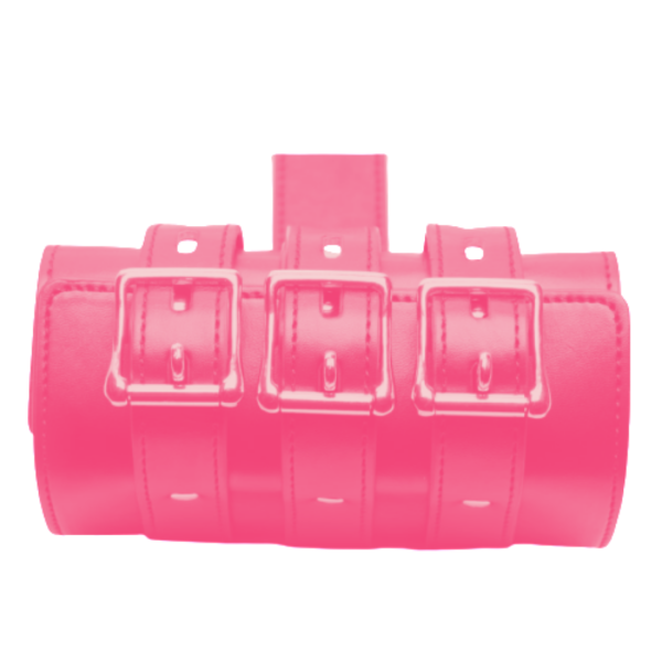 Algema Para Braços e Ombros Para Prender Nas Costas em Couro Rosa - Image 8