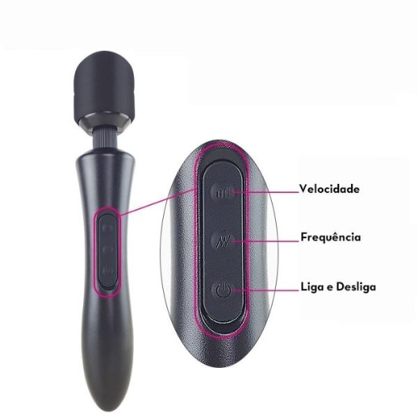 Massageador Varinha Mágica – Ponta Flexível e Toque Aveludado USB - Image 2