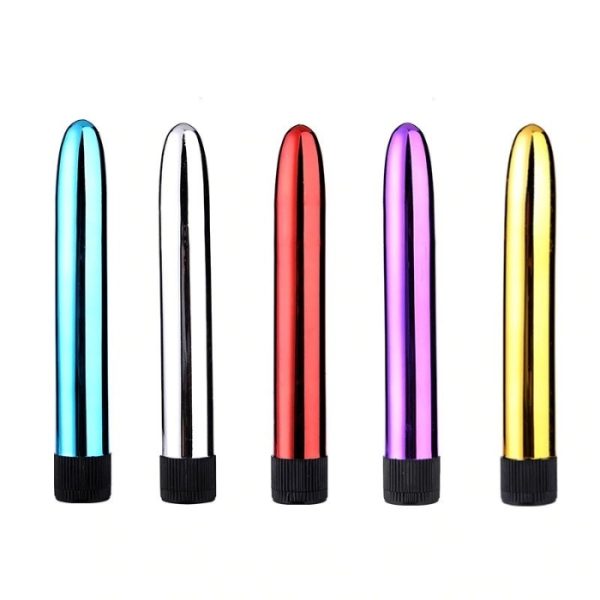 Vibrador personal metalizado 17,5x2,7CM. Cores Variadas - Image 2