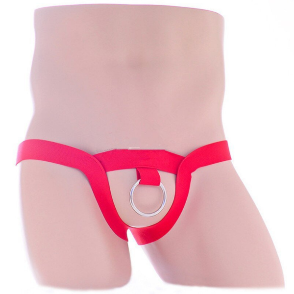 Anel Peniano Com Cinto Elástico Vermelho E Argola Aço 5,5Cm - Image 3