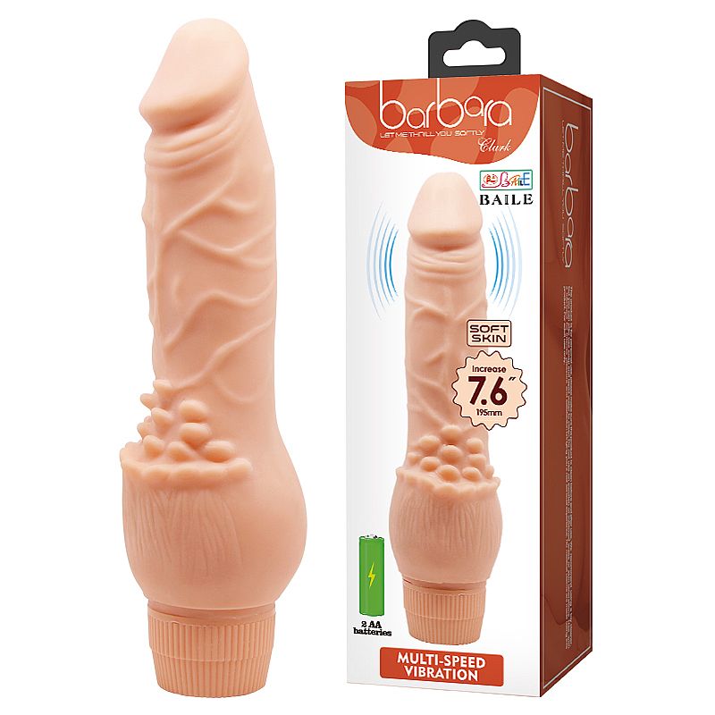 Prótese Realística com Vibrador Multivelocidade 25,5x4,9CM - Baile