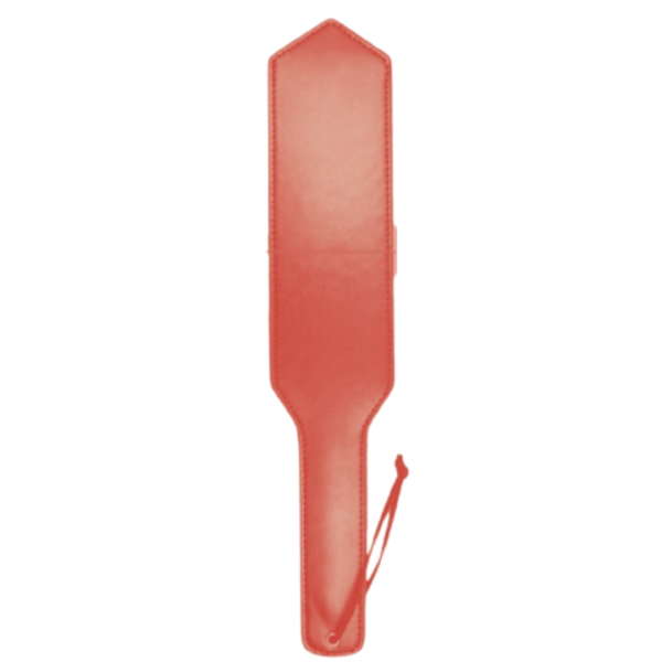 Chibata Com Ponta Triangulo Erótica Em Couro Vermelho Sado Fetiche - Image 2