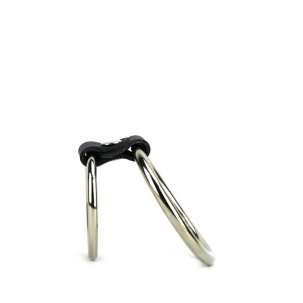 Anel Peniano Duplo em Metal Com Tira de Couro 3,5 x 4,5 Cm - Image 2