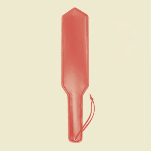 Chibata Com Ponta Triangulo Erótica Em Couro Vermelho Sado Fetiche - Image 3