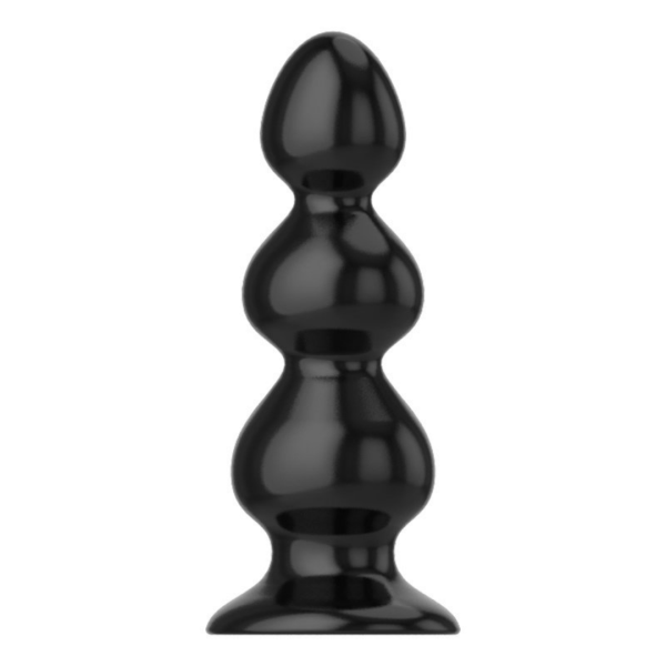Plug Anal Escalonado L Em Silicone Super Butt - Black - 16,5cm - Image 2