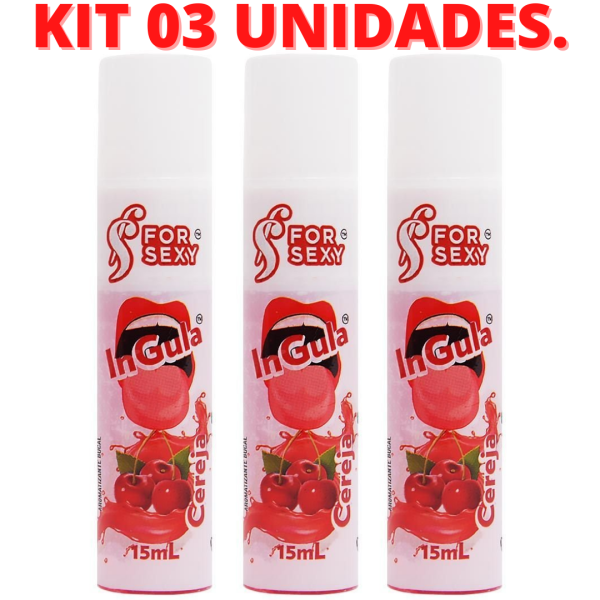 KIT 03 Gel Para Oral Garganta Profunda de Cereja For Sexy - Image 2