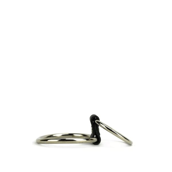 Anel Peniano Duplo em Metal Com Tira de Couro 4 x 5 Cm - Image 5