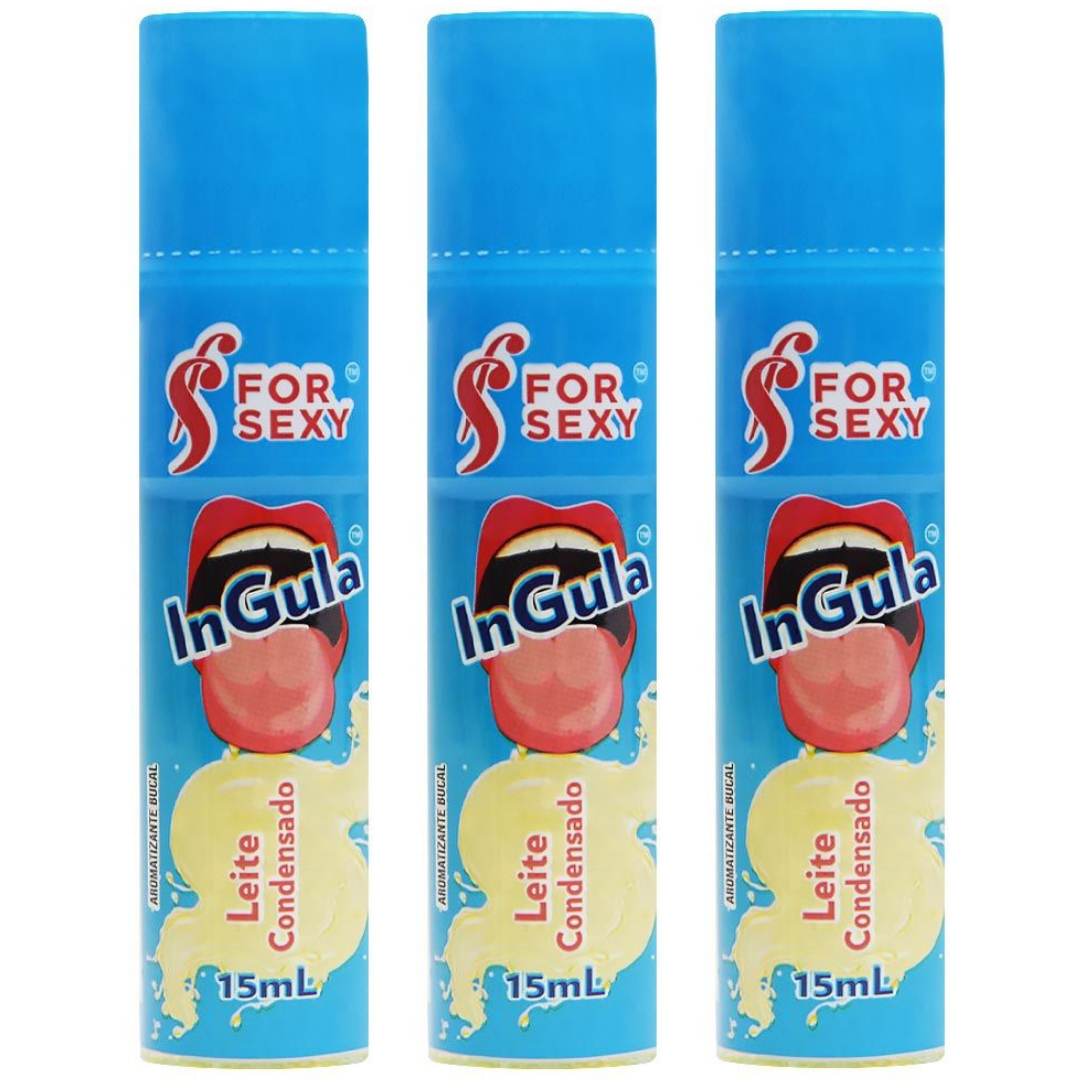 KIT 03 Gel Para Oral Garganta Profunda de Leite Condensado For Sexy