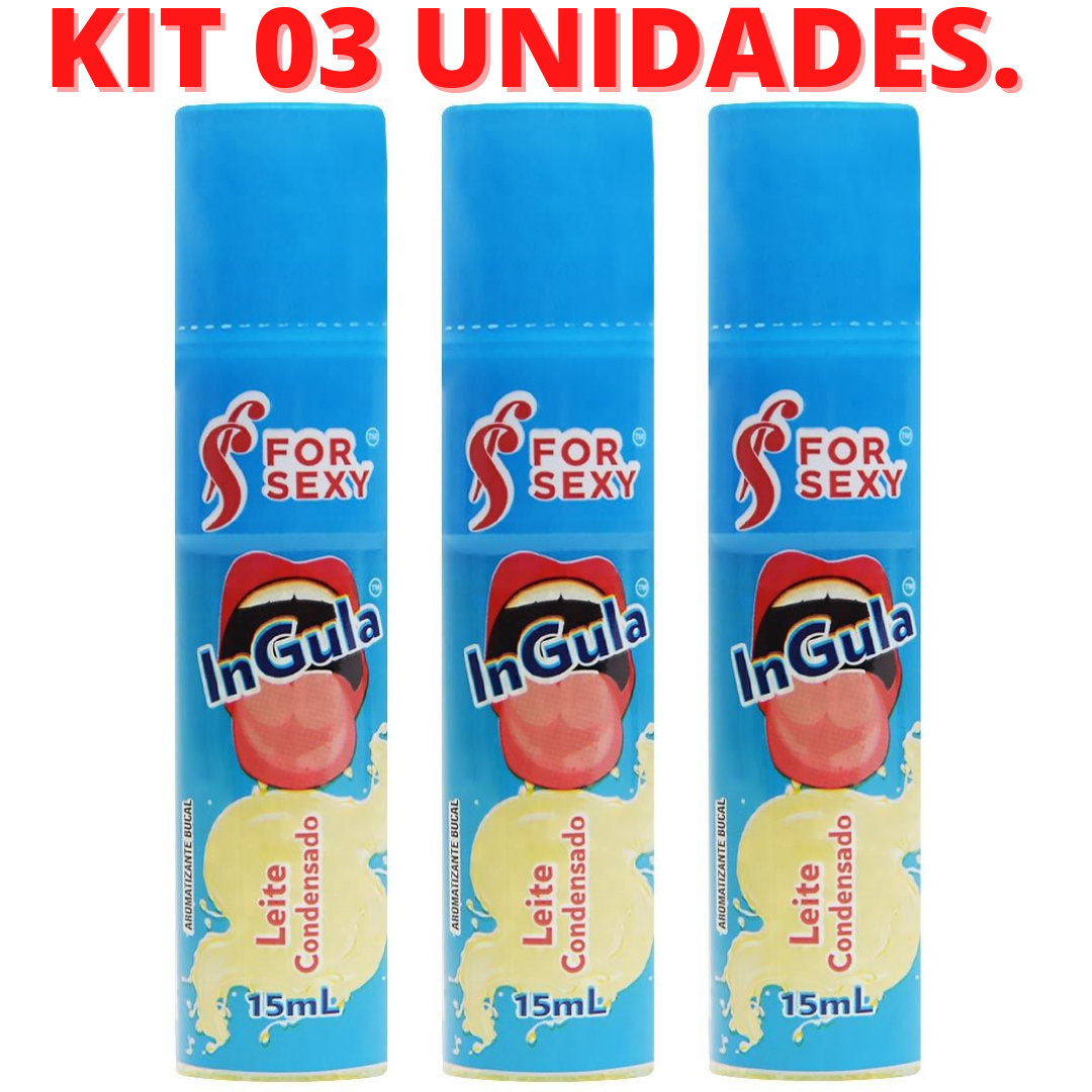 KIT 03 Gel Para Oral Garganta Profunda de Leite Condensado For Sexy - Imagem 2