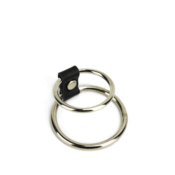 Anel Peniano Duplo em Metal Com Tira de Couro 4,5 x 5,5 Cm - Image 6