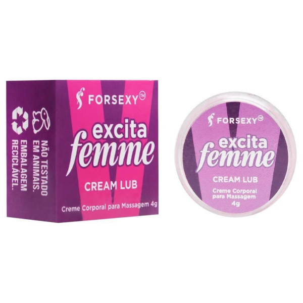 KIT 03 Excitante Feminino Cream Lub Excita Femme 4g - For Sexy - Image 4