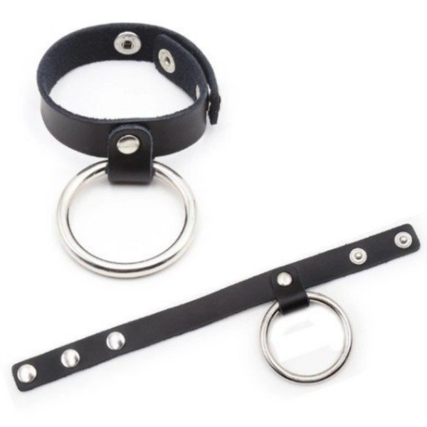 Anel Peniano Em Couro Com Regulagem em Botões Argola Metal 5,5Cm - Image 2