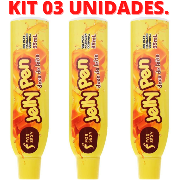 KIT 03 Jelly Pen Doces Caneta Comestível 35Ml Doce de Leite - For Sexy - Image 2