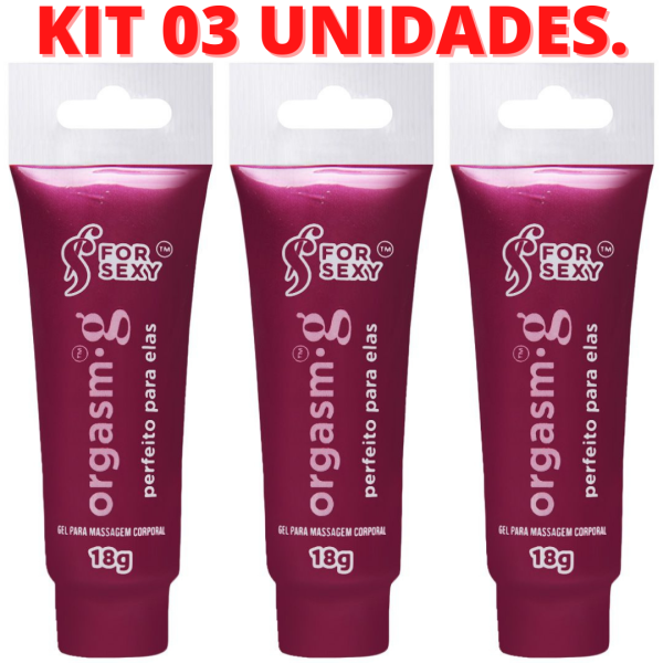 KIT 03 Gel Intimo Feminino Excitante Orgasm.g 18G - For Sexy - Image 2