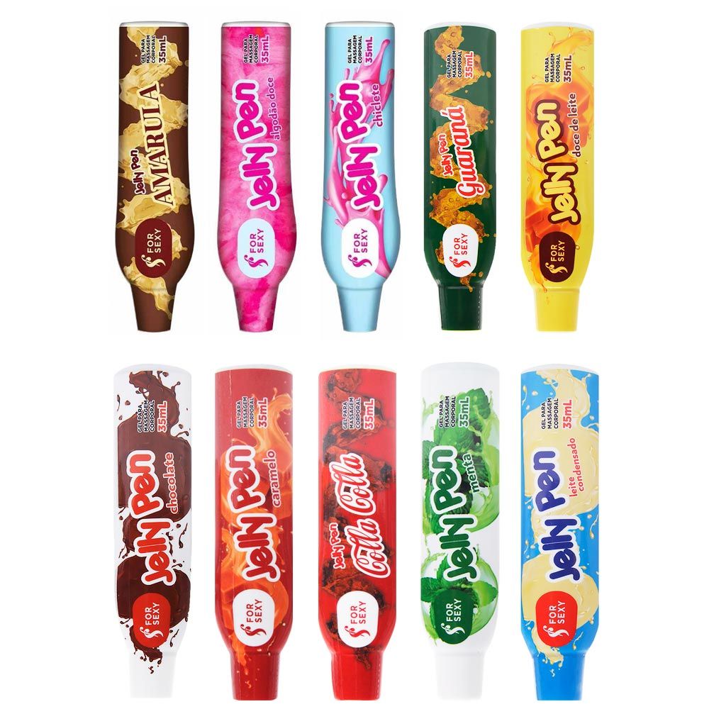 KIT 03 Jelly Pen Doces Caneta Comestível 35Ml Guaraná- For Sexy - Imagem 4