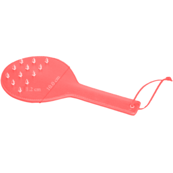 Palmatoria Em Couro Vermelho Erótico SPANK HARD Fetiche Com Pinos - Image 2