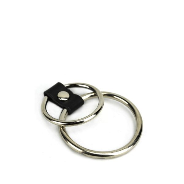 Anel Peniano Duplo em Metal Com Tira de Couro 3,5 x 4,5 Cm - Image 6