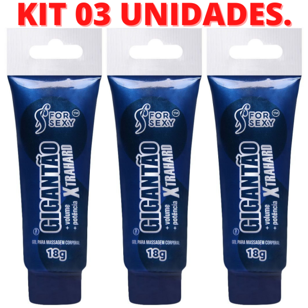KIT 03 Gel Volumão Masculino Xtrahard Gigantão 18G - For Sexy - Image 2