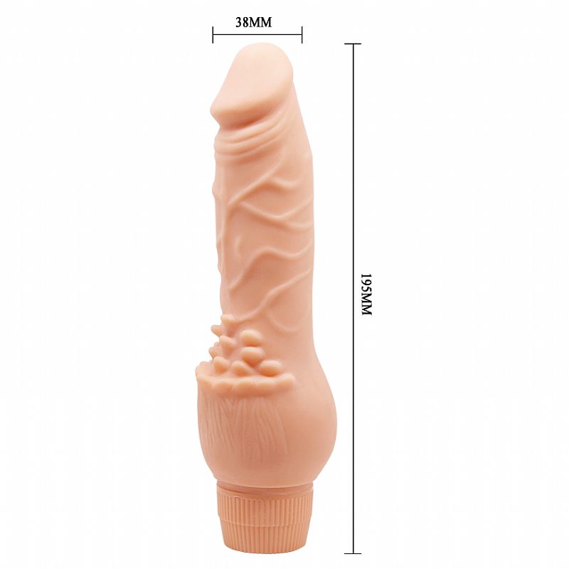 Prótese Realística com Vibrador Multivelocidade 25,5x4,9CM - Baile - Imagem 3
