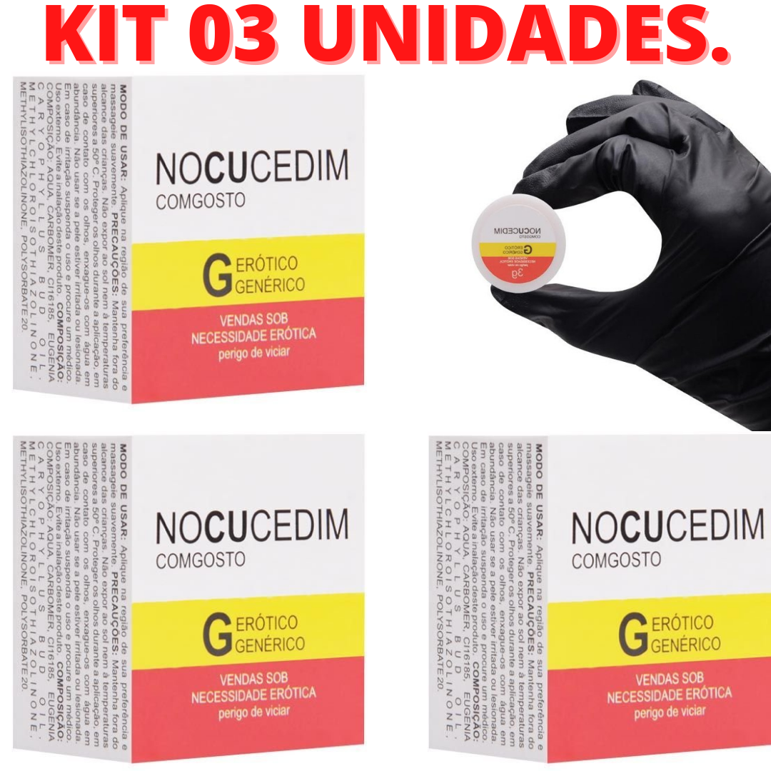 KIT 03 Pomadas vasodilatador Nocucedim Comgosto 3G - Segred Love - Imagem 2