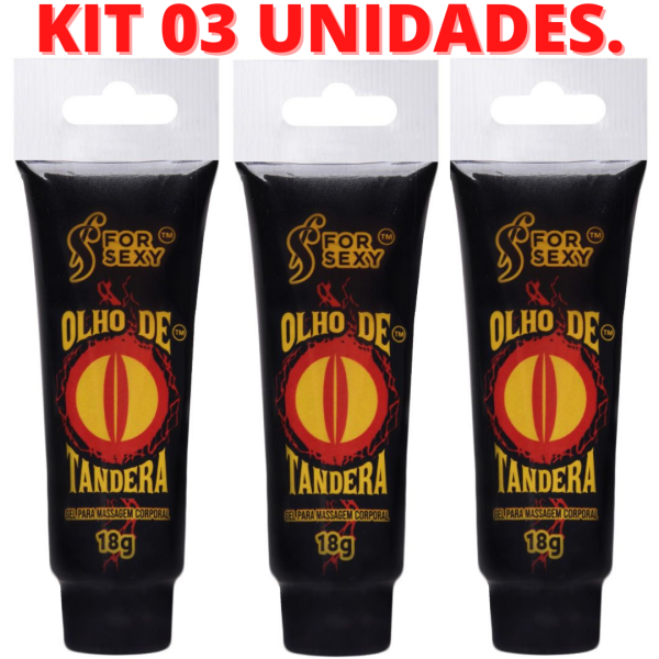 KIT 03 Olho De Tandera Gel Intimo Excitante Anal 18G - For Sexy - Image 2