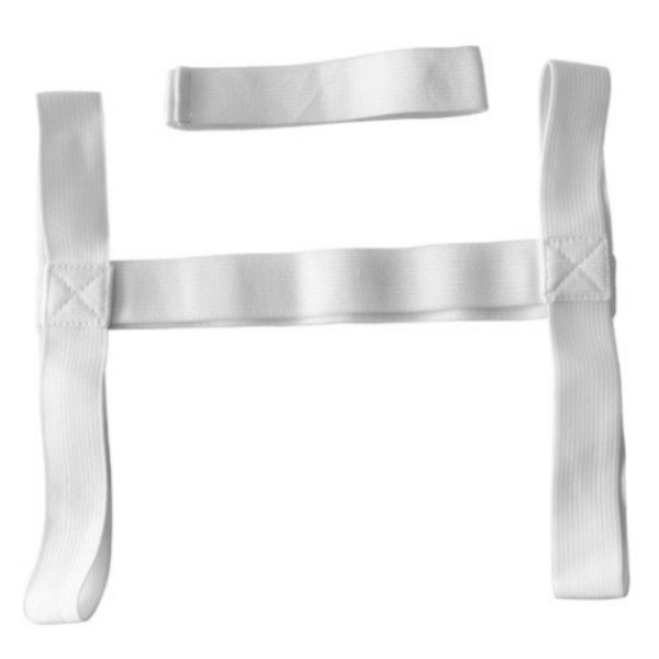 Arreio Masculino Harness Em Elástico Branco Com Bracelete - Image 3
