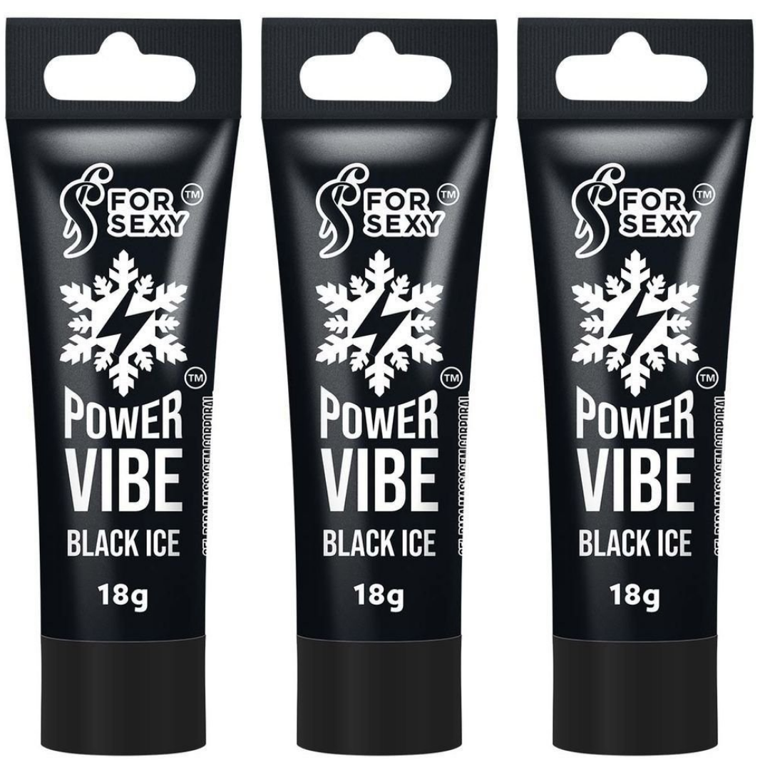 KIT 03 Power Vibe Gel Vibrador Líquido Unissex 18G For Sexy