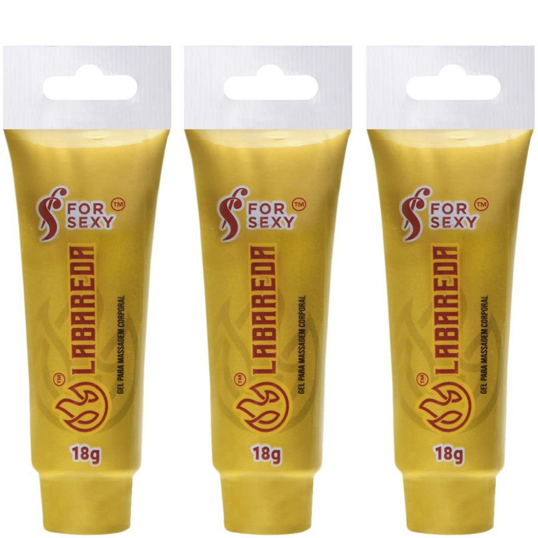 KIT 03 Labareda Gel Esquenta Intensamente Unissex 18G For Sexy