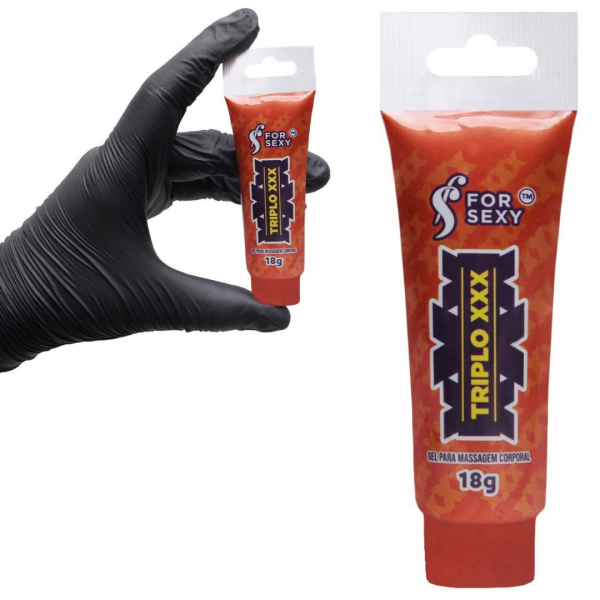 Triplo Xxx Gel Excitante Esquenta Esfria Vibra 18G For Sexy - Image 3